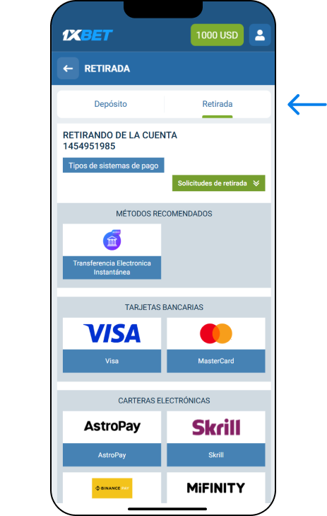 Cómo retirar las ganancias - 1xbet Сódigo Chile